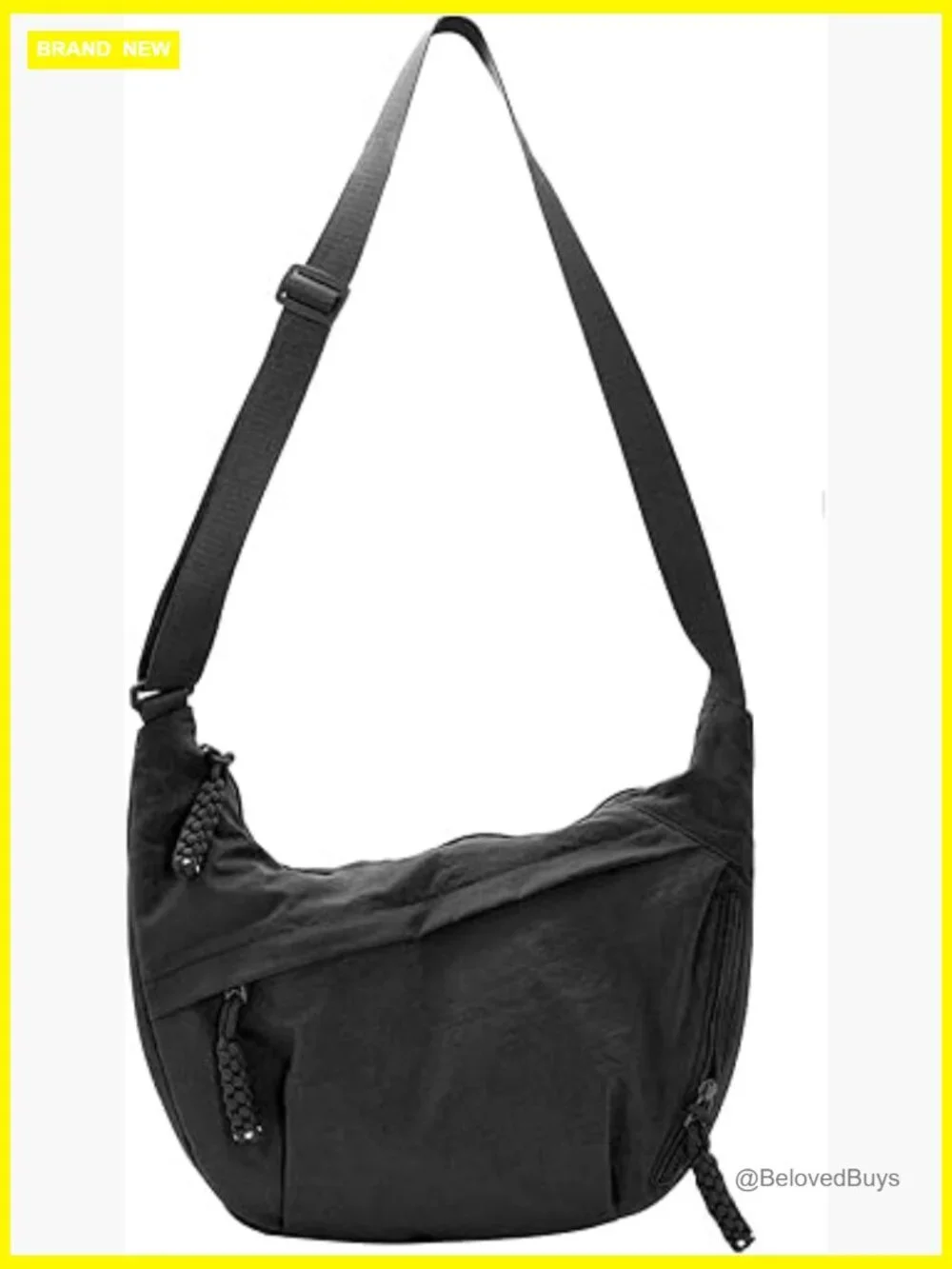 Canvas Hobo Tote Bag Crossbody with Zipper Pockets Large Capacity Work Travel